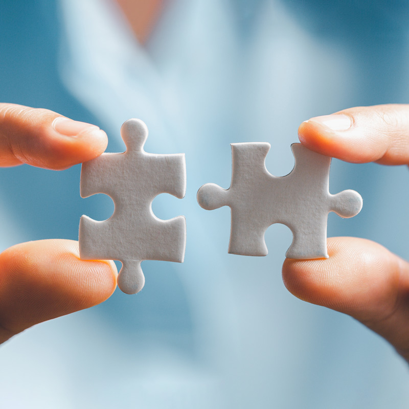 hands clasped together